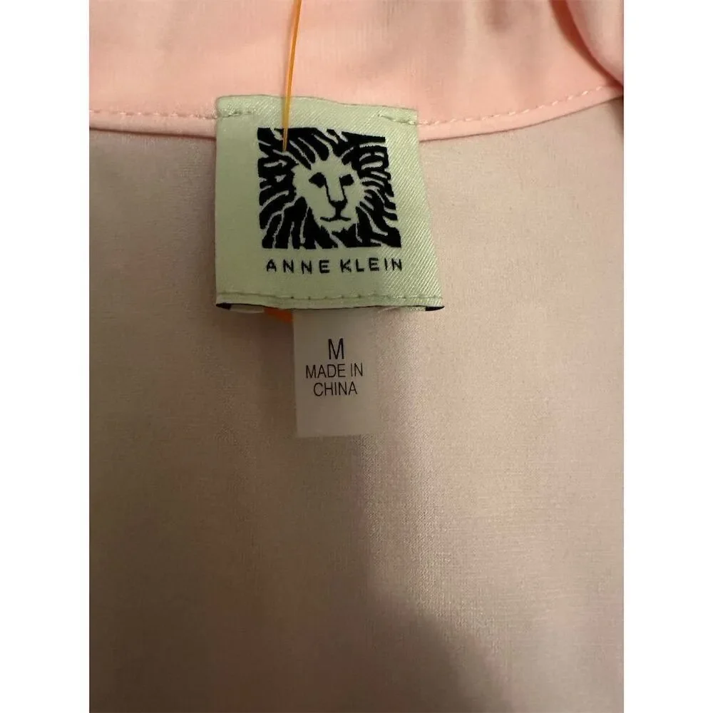 Anne Klein Women's Sleeveless V-Neck Blouse Pink Size M - Picture 8 of 10